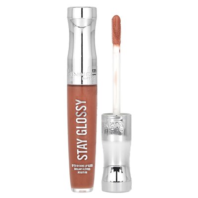 Rimmel London, Stay Glossny Lip Gloss, 135 Sippin, 0,18 Fl Oz (5,5 ml) Rimmel London, Stay Glossny Lip Gloss, 135 Sippin, 0,18 Fl Oz (5,5 ml)