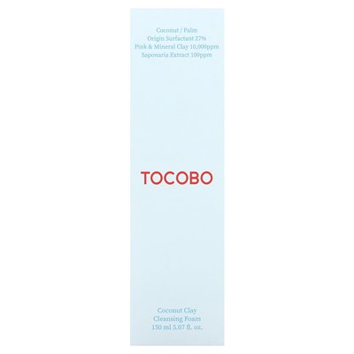 Tocobo, pianka oczyszczająca glinę kokosową, 5,07 fl oz (150 ml)