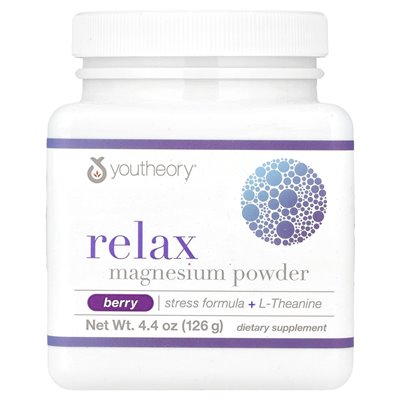 Youteoria, relaks, proszek magnezu, jagoda, 4,4 uncji (126 g)