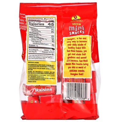 Sun-Maid, Raisin Mini Snacks, 12 pudełek, 0,5 uncji każda Sun-Maid, Raisin Mini Snacks, 12 pudełek, 0,5 uncji każda