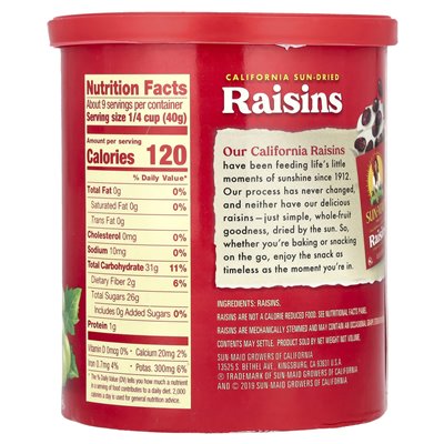 Sun-Maid, California Dried Raisins, 13 oz (369 g)