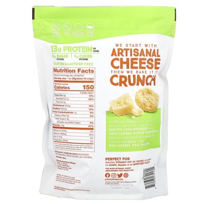 Whisps, Cheese Crisps, Family Size, Parmesan, 6 oz (170 g)