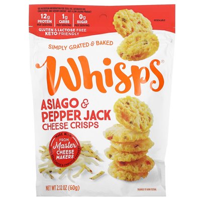 Whisps, Chips Chips, Asiago &amp Pepper Jack, 2,12 uncji (60 g)