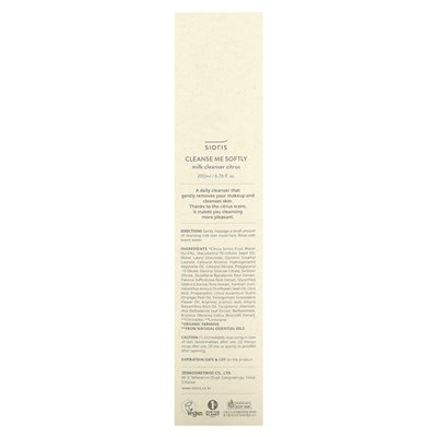Sioris, Cleanse Me Softly Milchreiniger, Zitrus, 6,76 Fl Oz (200 ml)