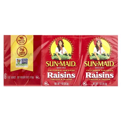 Sun-Maid, getrocknete kalifornische Rosinen, 6 Schachteln, 1 oz (28,3 g)