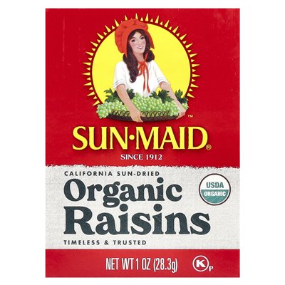 Sun-Maid, Bio-Rosinen aus Kalifornien, 6 Schachteln, 1 Unze (28,3 g)