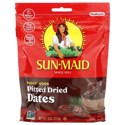 Sun-Maid, Deglet Noor Peted Dried Dates, 8 oz (227 g)