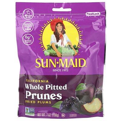 Sun-Maid, California Whole Pitted Prunes, prunes, 7 oz (198 g)