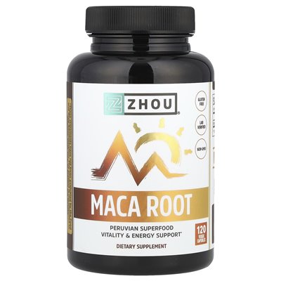 Zhou Nutrition, Maca Root, 1000 mg, 120 kapsułek wegetariańskich (500 mg na kapsułkę)