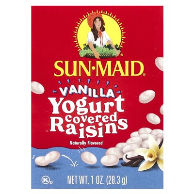 Sun-Maid, Yogurt Covered Raisins, Vanilla, 6 Boxes, 1 Ounce (28.3 G)