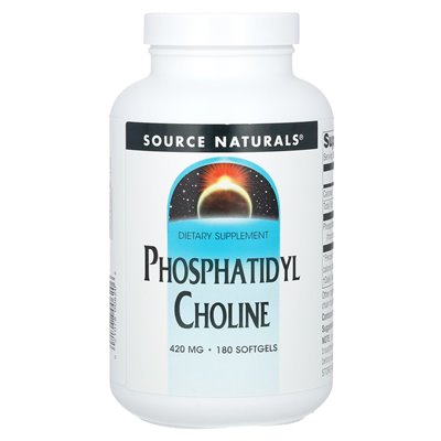 Source Naturals, Phosphatidyl Choline, 420 mg, 180 Softgels Source Naturals, Phosphatidyl Choline, 420 mg, 180 Softgels
