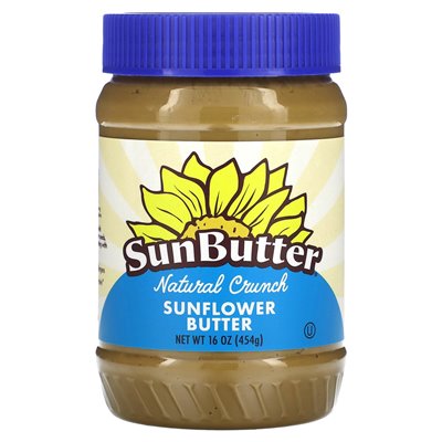 Sunbutter, Natural Crunch, Sunflower Butter, 16 oz (454 g)