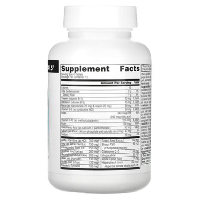 Source Naturals, Brain Charge, 60 Tabletten