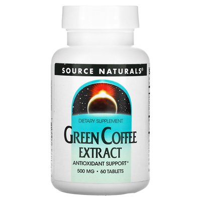 Source Naturals, Wyciąg z Zielonej Kawy, 500 mg, 60 tabletek