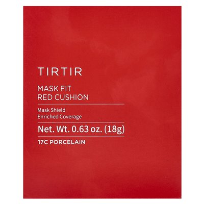 Tirtir, maska ​​fit czerwona poduszka, porcena 17c, 0,63 uncji (18 g)