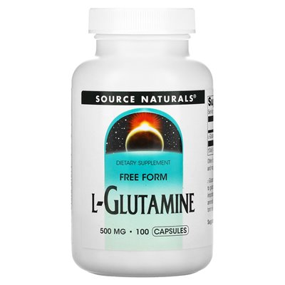 Source Naturals, L-Glutamina, 500 mg, 100 Kapsułek