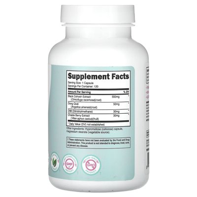 Nutricost, Women, Black Cohosh, 660 mg, 120 kapsułek