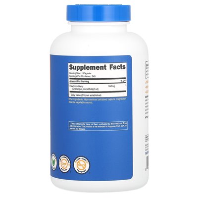 Nutricost, Hawthorn Berry, 550 mg, 240 Capsules Nutricost, Hawthorn Berry, 550 mg, 240 Capsules