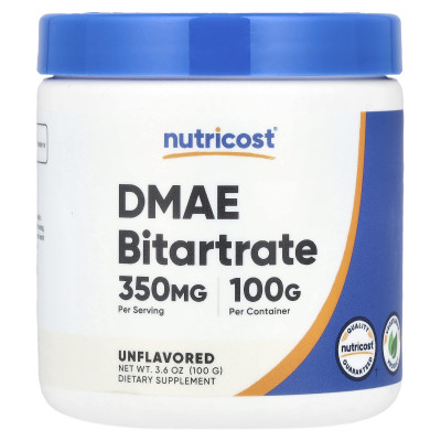 Nutricost, DMAE BITARTRATER, UNSLOASIDED, 3,6 uncji (100 g)