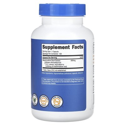 Nutricost, korzeń pianki, 5000 mg, 120 kapsułek