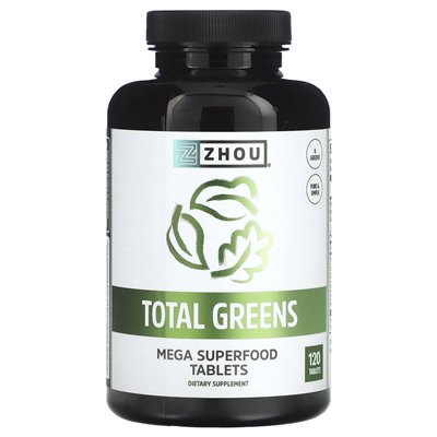 Zhou Nutrition, Total Greens, 120 Tablets Zhou Nutrition, Total Greens, 120 Tablets