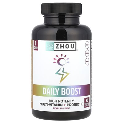 Zhou Nutrition, Codzienne Wzmocnienie, 30 Wegetariańskich Kapsułek Zhou Nutrition, Codzienne Wzmocnienie, 30 Wegetariańskich Kapsułek