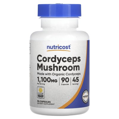 Nutricost, Grzyb Cordyceps, 1100 mg, 90 kapsułek (550 mg na kapsułkę) Nutricost, Grzyb Cordyceps, 1100 mg, 90 kapsułek (550 mg na kapsułkę)
