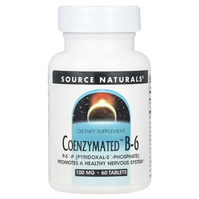 Source Naturals, Koenzymowany B-6, 100 mg, 60 Tabletek