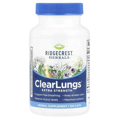 Ridgecrest Herbals, ClearLungs®, Extra Strength, 120 Kapseln