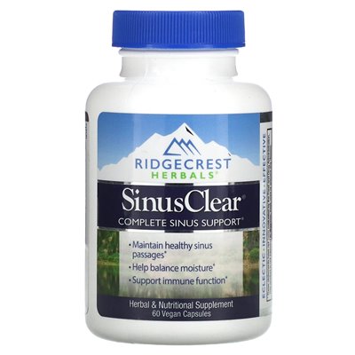 Ridgecrest Herbals, Sinusclear, 60 vegan capsules
