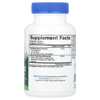 Ridgecrest Herbals, Kidneyaid™, 60 Kapseln