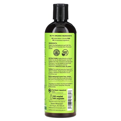 7 Minerałów, Żel Aloe Vera, 12 uncji (355 ml) 7 Minerałów, Żel Aloe Vera, 12 uncji (355 ml)
