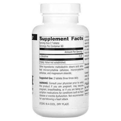 Source Naturals, L-Citrulline, 2000 mg, 120 tablets (1000 mg per tablet)