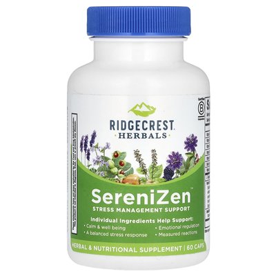 Ridgecrest Herbals, Serenizen, Unterstützung beim Stressmanagement, 60 Kapseln