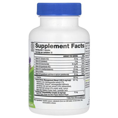 Ridgecrest Herbals, Serenizen, Stress Management Support, 60 Caps