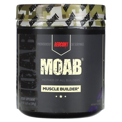RedCon1, Moab, Builder Muscle, Preworkout, winogrona, 6,67 uncji (189 g)