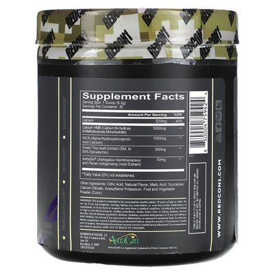 RedCon1, Moab, Builder Muscle, Preworkout, winogrona, 6,67 uncji (189 g)
