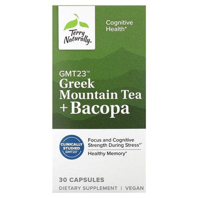 Terry naturalnie, grecka herbata górska + Bacopa, 30 kapsułek