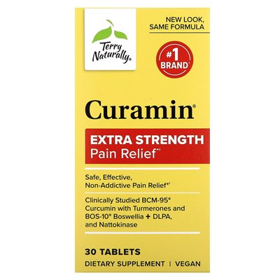Terry naturalnie, curamin, ulga w bólu, dodatkowa siła, 30 tabletek Terry naturalnie, curamin, ulga w bólu, dodatkowa siła, 30 tabletek