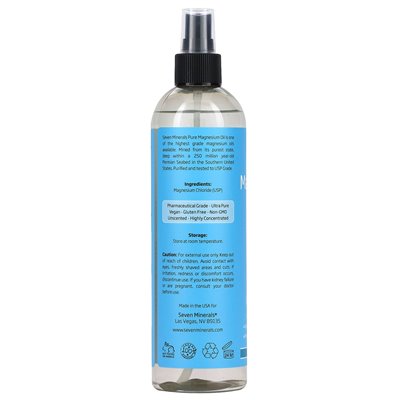 Siedem minerałów, czysty olej magnezowy, 12 fl oz (355 ml)