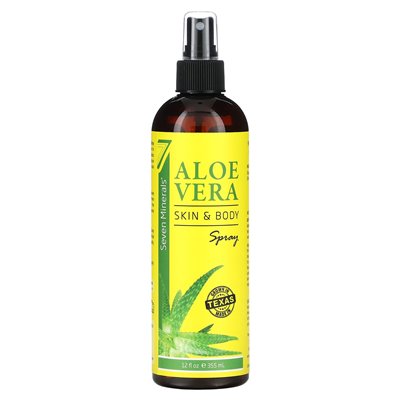 Siedem minerałów, Aloe Vera Skin & Body Spray, 12 Fl Oz (355 ml) Siedem minerałów, Aloe Vera Skin & Body Spray, 12 Fl Oz (355 ml)