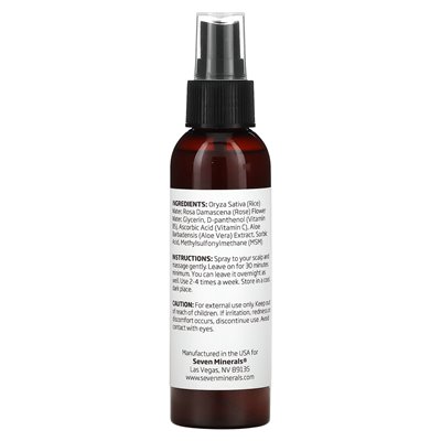 7 Minerałów, Spray do Włosów z Wodą Ryżową z Różą i MSM, 4 uncji (120 ml) 7 Minerałów, Spray do Włosów z Wodą Ryżową z Różą i MSM, 4 uncji (120 ml)