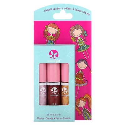 Suncoatgirl, Natural Lip Gloss, 3-Piece Set, 0.23 oz (7 ml)