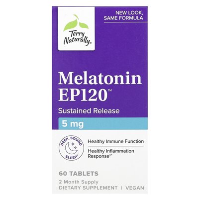 Terry naturalnie, melatonina EP120, 5 mg, 60 tabletek