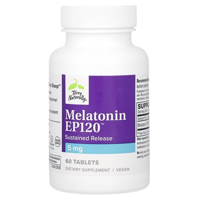 Terry naturalnie, melatonina EP120, 5 mg, 60 tabletek