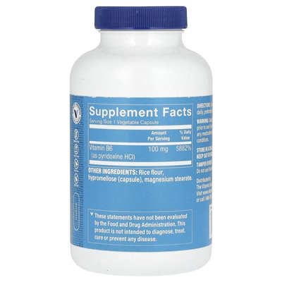 Witaminy Shoppe, witamina B6, 100 mg, 300 warzyw