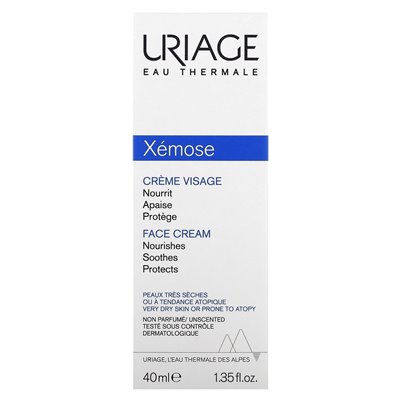 Uriage, xemose, face cream, fragrance free, 1.35 fl oz (40 ml)