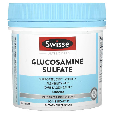SWISSE, ULTIBOOST, SULFATOR GLUKOSAMINY, 1500 mg, 180 tabletek