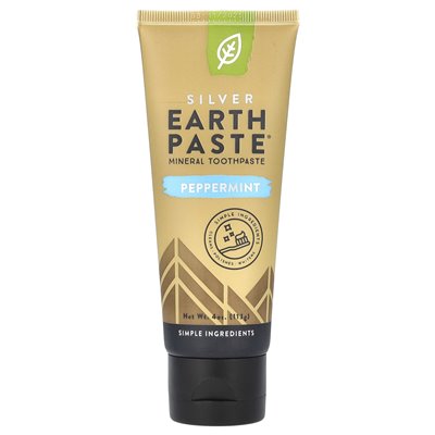 Redmond Trading Company, Srebrna Earthpaste, Minerałowa Pasta Do Zębów, Pieprzem Miętowy, 4 oz (113 g)