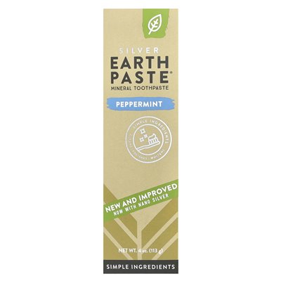 Redmond Trading Company, Srebrna Earthpaste, Minerałowa Pasta Do Zębów, Pieprzem Miętowy, 4 oz (113 g)
